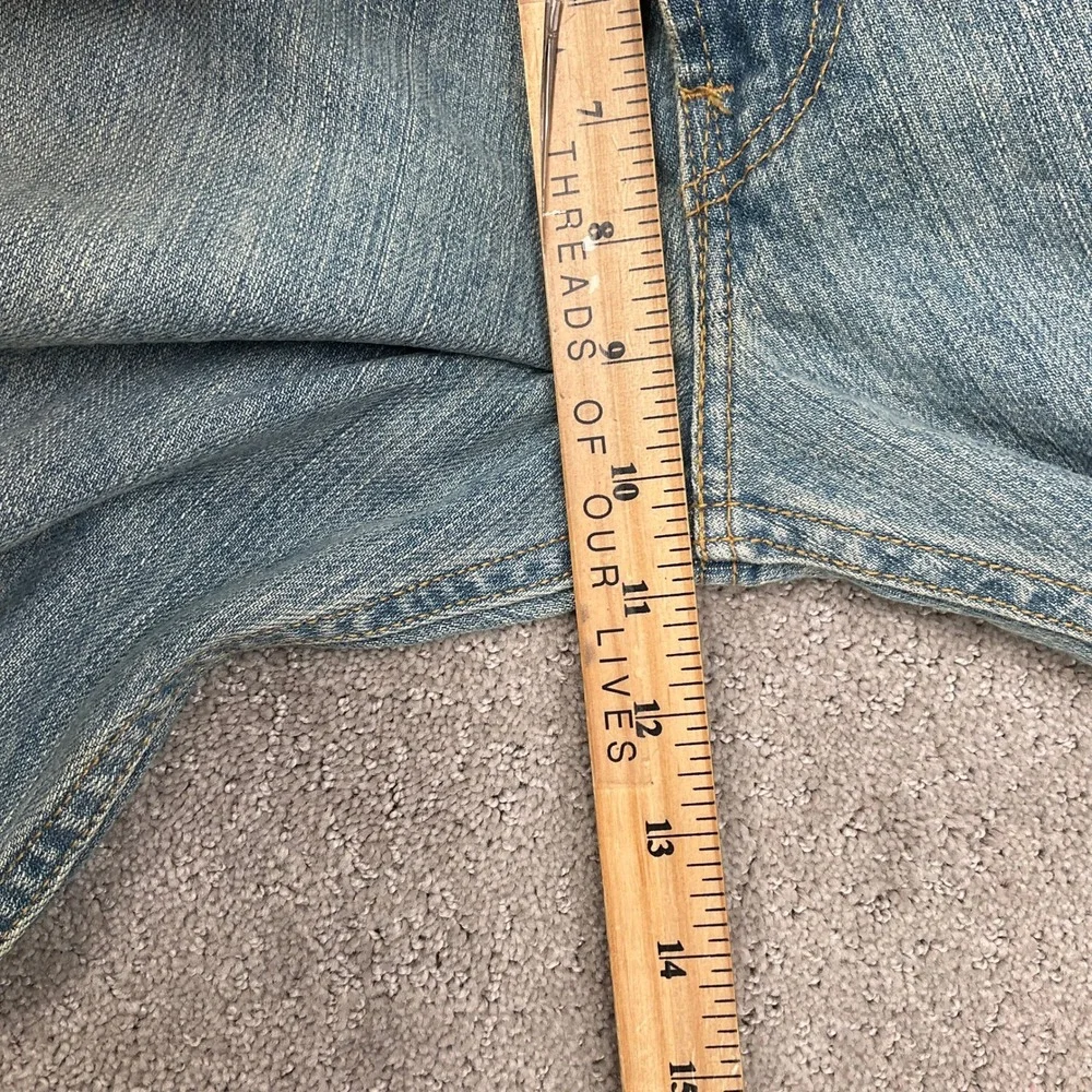 Levi's 527 Jeans Men W34 L32 Light Blue Low Boot Cut Distressed Denim Retro 90s